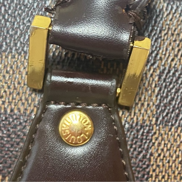 Louis Vuitton Damier Ebene Canvas Alma PM Handbag With Top Zip Metal Hardware. - Picture 7 of 16